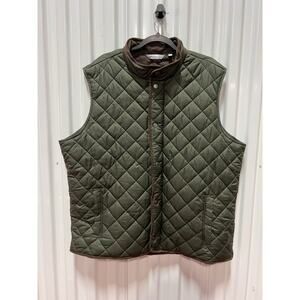 RARE Peter Millar Essex Vest Diamond Quilted Navy Blue Mens 2XL Windproof zip up